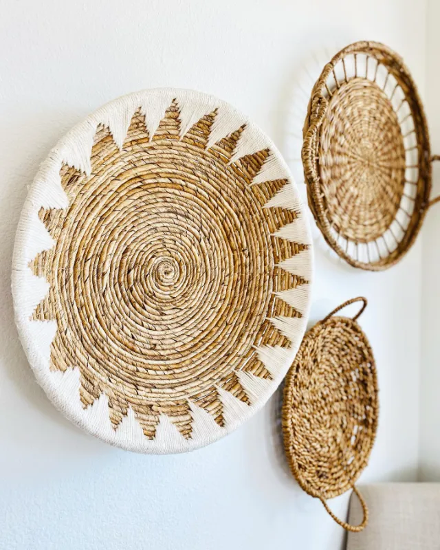 Woven Basket Wall Display