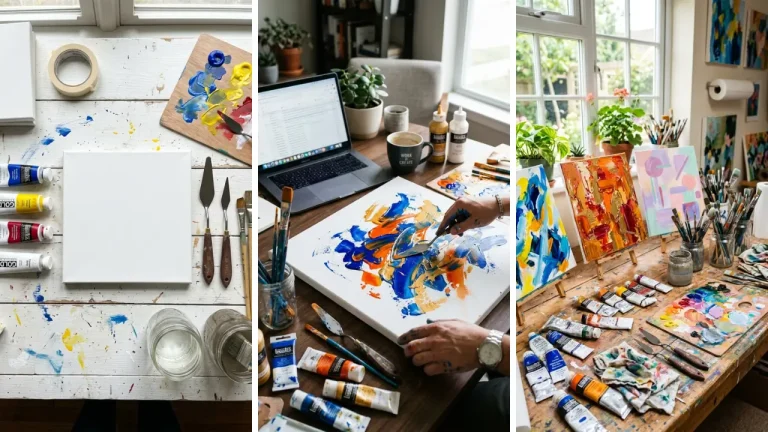 How to Make Abstract Canvas Art at Home (No Art Skills Required)