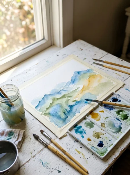 Beginner-Friendly Project: Abstract Watercolor Landscape