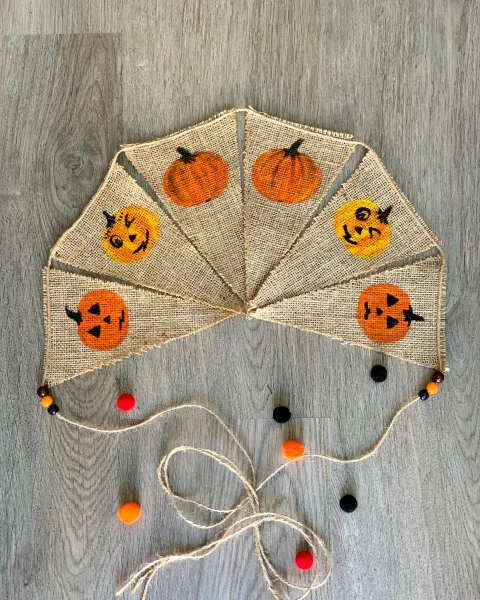 Burlap Pumpkin Banner