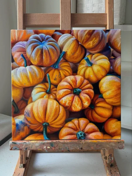 Canvas Pumpkin Painting