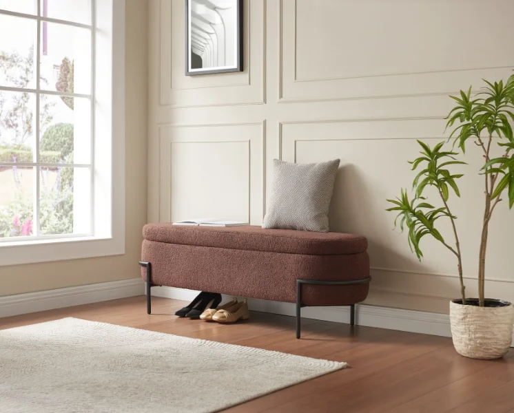 Elegant Upholstered Storage Bench