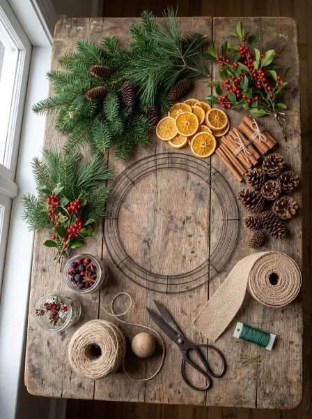 Essential Materials for Your Rustic DIY Christmas Wreath