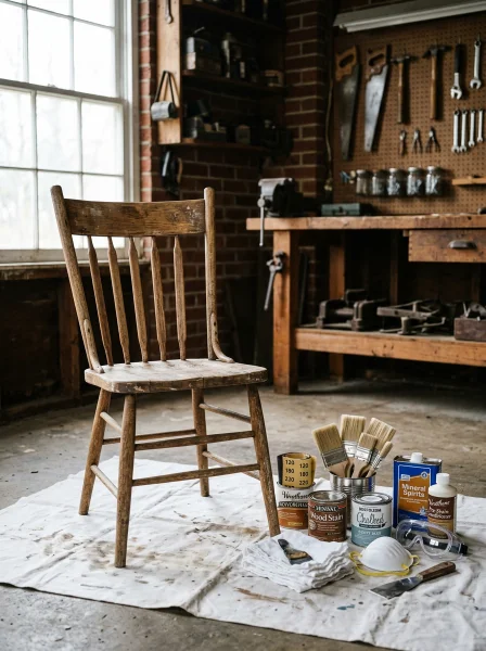 Essential Supplies for How to Sand and Repaint a Thrift Store Chair