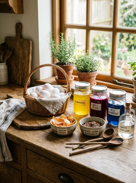 Essential Supplies for Natural Egg Dyeing Essential Supplies for Natural Egg Dyeing