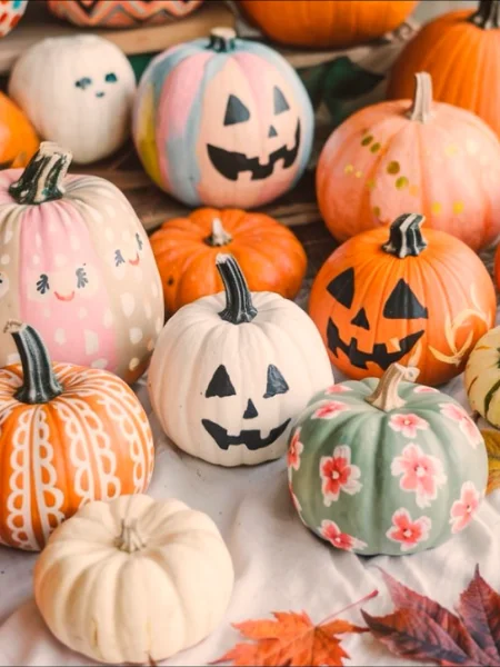 Fabric Scrap Pumpkin Art