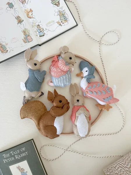 Felt Acorn Garland Art