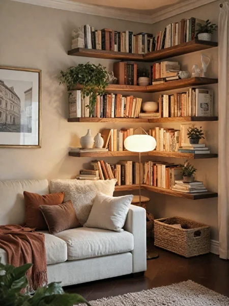 Floating Corner Shelves