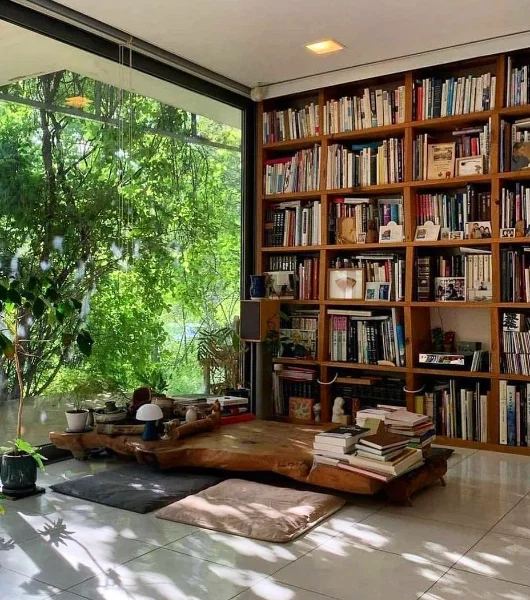 Floor-to-Ceiling Bookcase Style