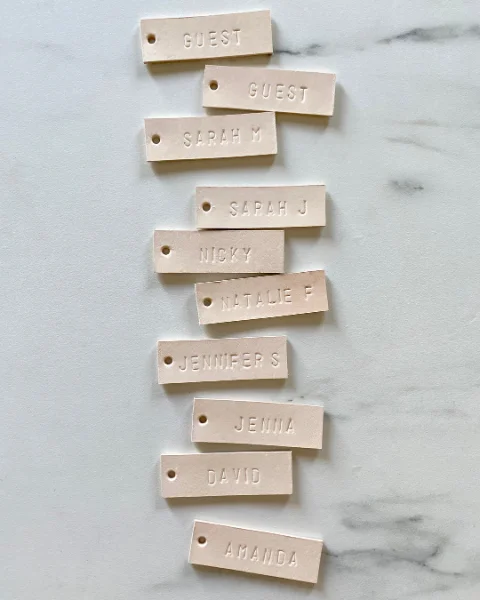 Leather Stamped Tags Leather Stamped Tags