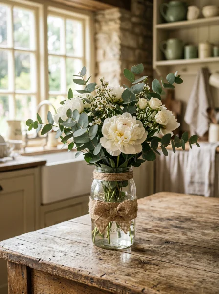 Mason Jar Vase Transformation