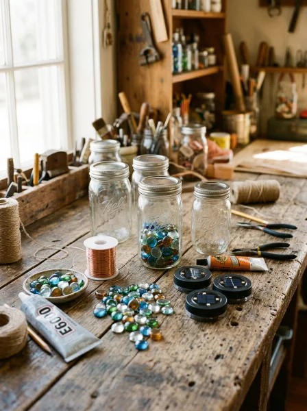 Materials You'll Need to Make Solar-Powered Garden Lights From Mason Jars Materials You'll Need to Make Solar-Powered Garden Lights From Mason Jars