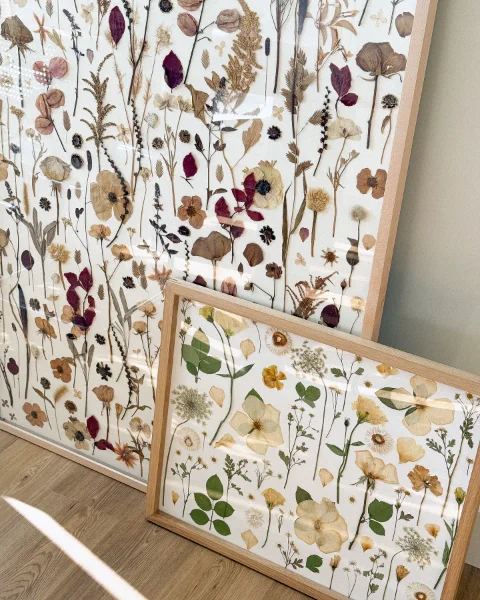 Pressed Flower Collage Art