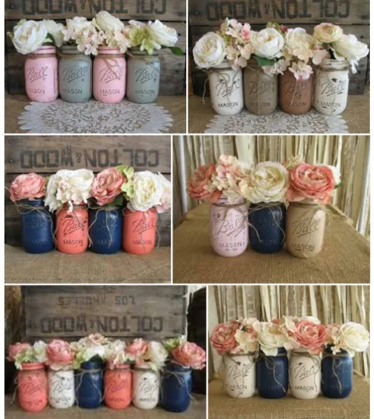 Repurposed Mason Jar Station
