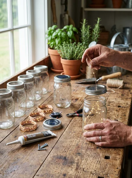 Step-by-Step: How to Make a Solar-Powered Garden Light From Mason Jars Step-by-Step: How to Make a Solar-Powered Garden Light From Mason Jars