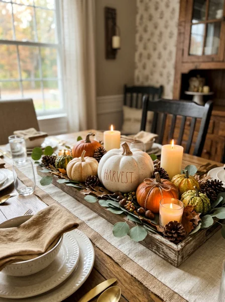 Styling Your Pumpkin Centerpiece on the Dining Table