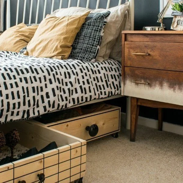 Under-Bed Rolling Drawers