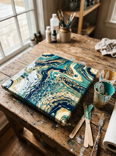 3. Abstract Paint Pouring and Fluid Art 3. Abstract Paint Pouring and Fluid Art