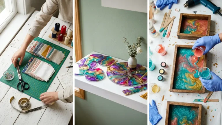 How to Do an Alcohol Ink Resin Pour for Swirling Color Effects