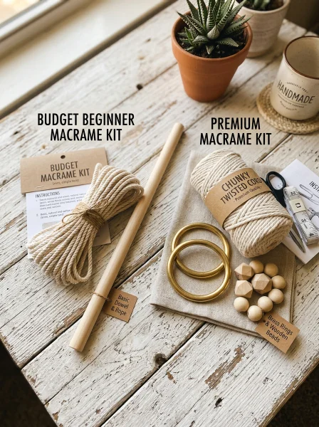 Budget vs. Premium: Which Macrame Beginner Kit Is Right for You? Budget vs. Premium: Which Macrame Beginner Kit Is Right for You?
