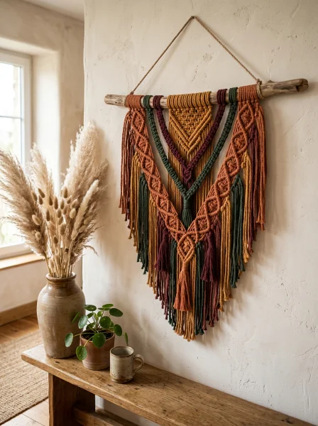 2. Colored Macrame with Earthy and Jewel Tones 2. Colored Macrame with Earthy and Jewel Tones
