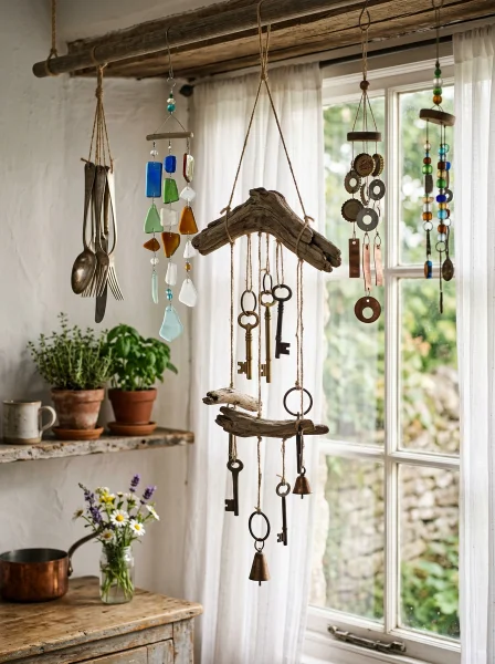 8. DIY Wind Chimes from Upcycled Materials 8. DIY Wind Chimes from Upcycled Materials