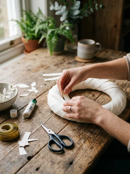 Easy Step-by-Step Method: How to Make a Paper Wreath Base Easy Step-by-Step Method: How to Make a Paper Wreath Base