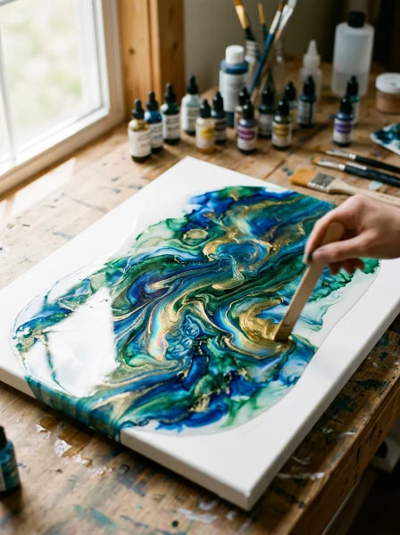 How to Do an Alcohol Ink Resin Pour: Step-by-Step Process