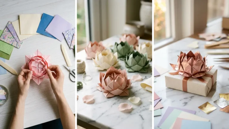 How to Make an Origami Lotus Flower for Home Decor or Gift Wrapping