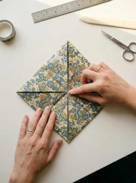 Step 2: Fold All Four Corners to the Center Step 2: Fold All Four Corners to the Center