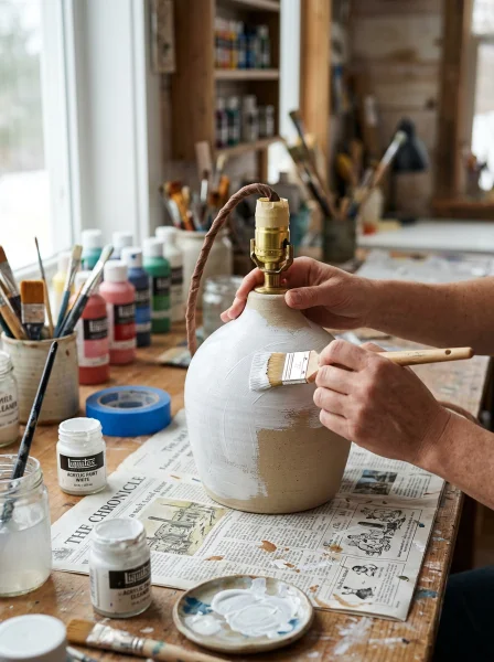 Step 4 — Paint Your Lamp Base Step 4 — Paint Your Lamp Base