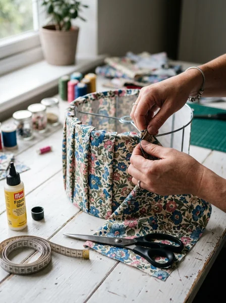 Step-by-Step Guide: How to Recover a Lampshade With Fabric for a Custom Look Step-by-Step Guide: How to Recover a Lampshade With Fabric for a Custom Look