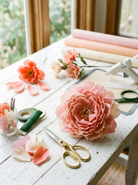 Step-by-Step: How to Make Giant Paper Flowers for Wall Decor
