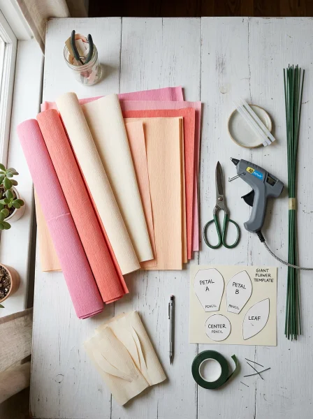 What You Need to Make Giant Paper Flowers for Wall Decor