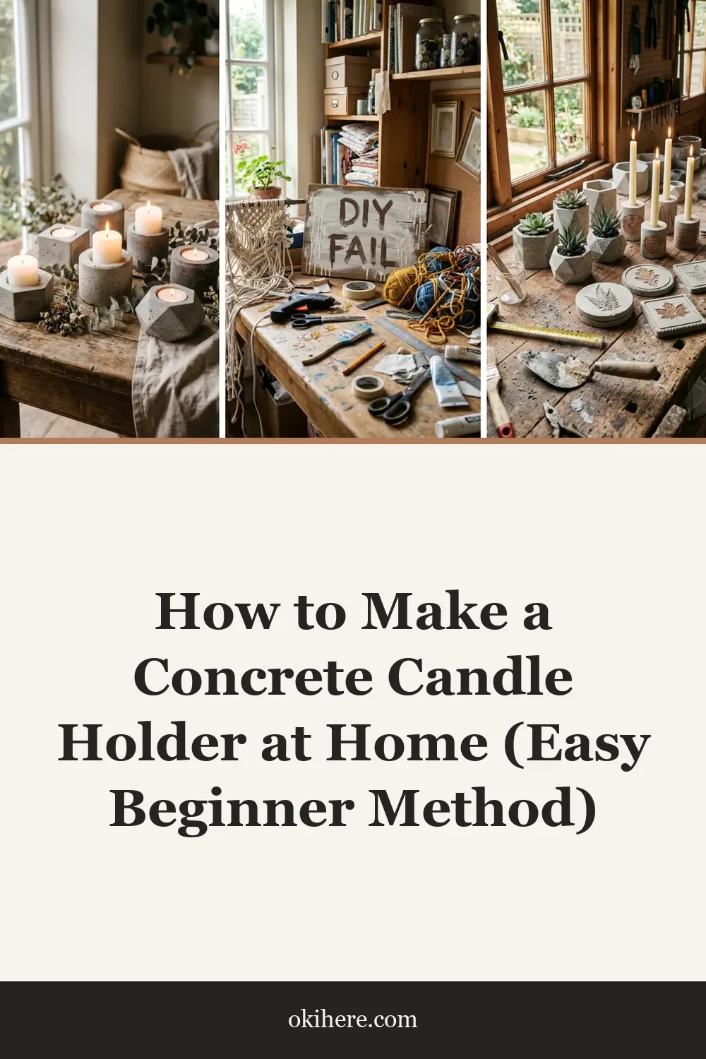 How to Make a Concrete Candle Holder at Home (Easy Beginner Method)