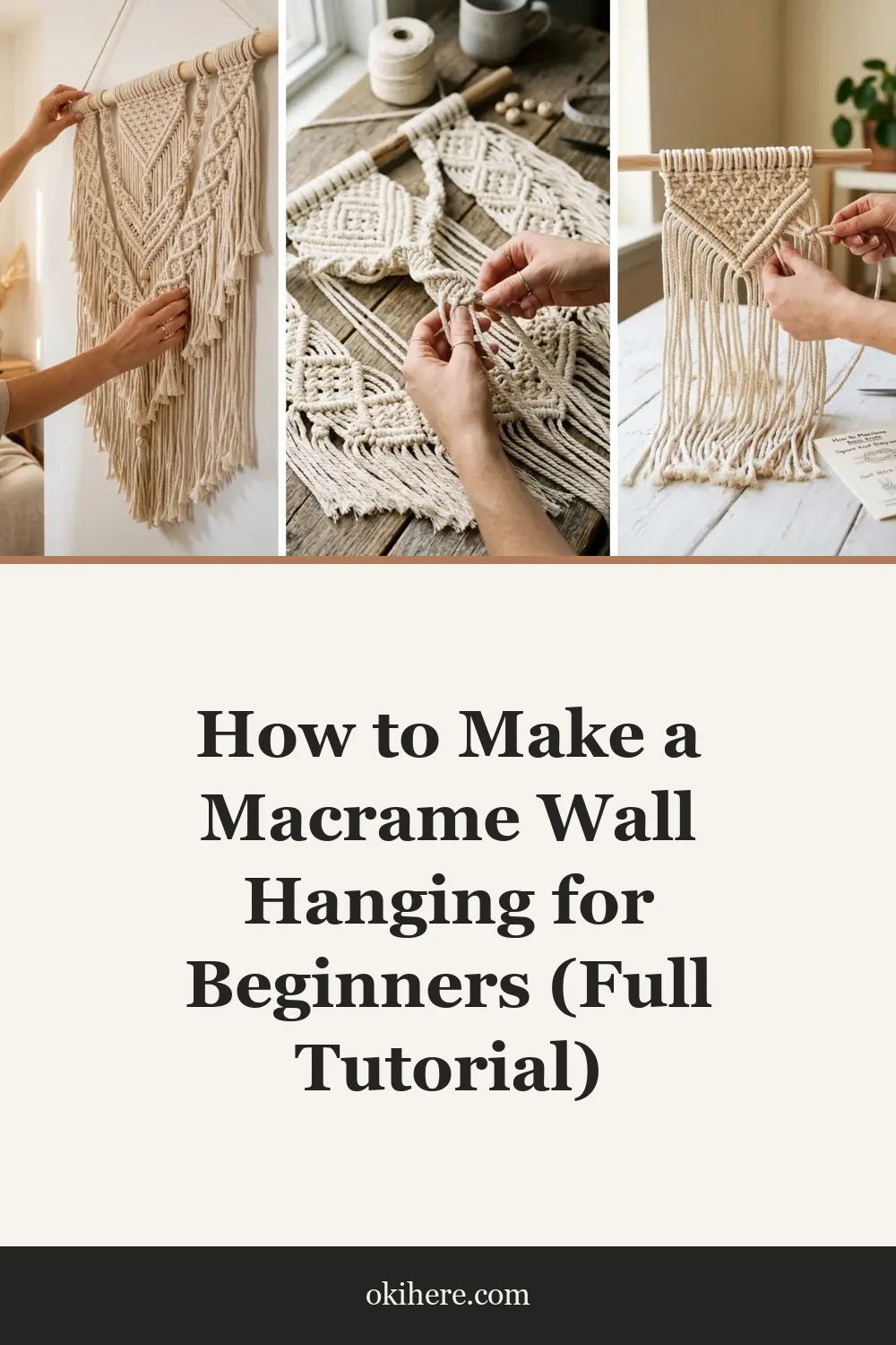 How to Make a Macrame Wall Hanging for Beginners (Full Tutorial)