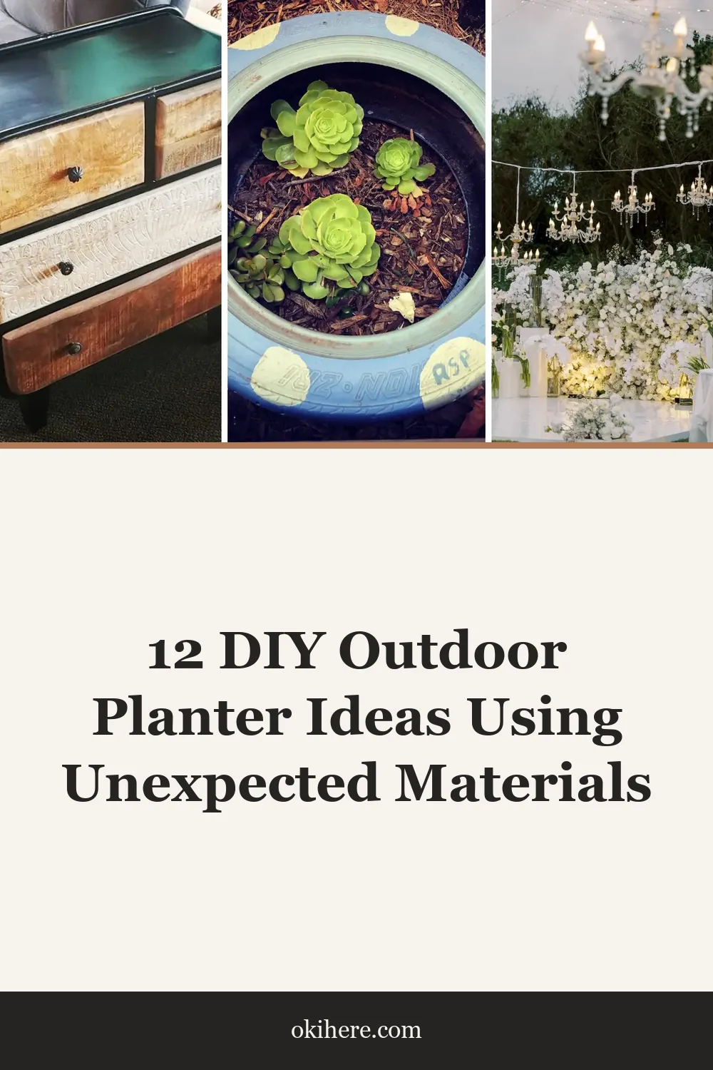 12 DIY Outdoor Planter Ideas Using Unexpected Materials