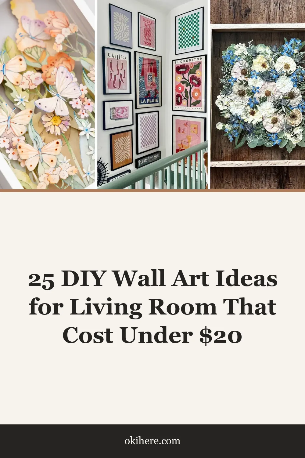 25 DIY Wall Art Ideas for Living Room That Cost Under $20