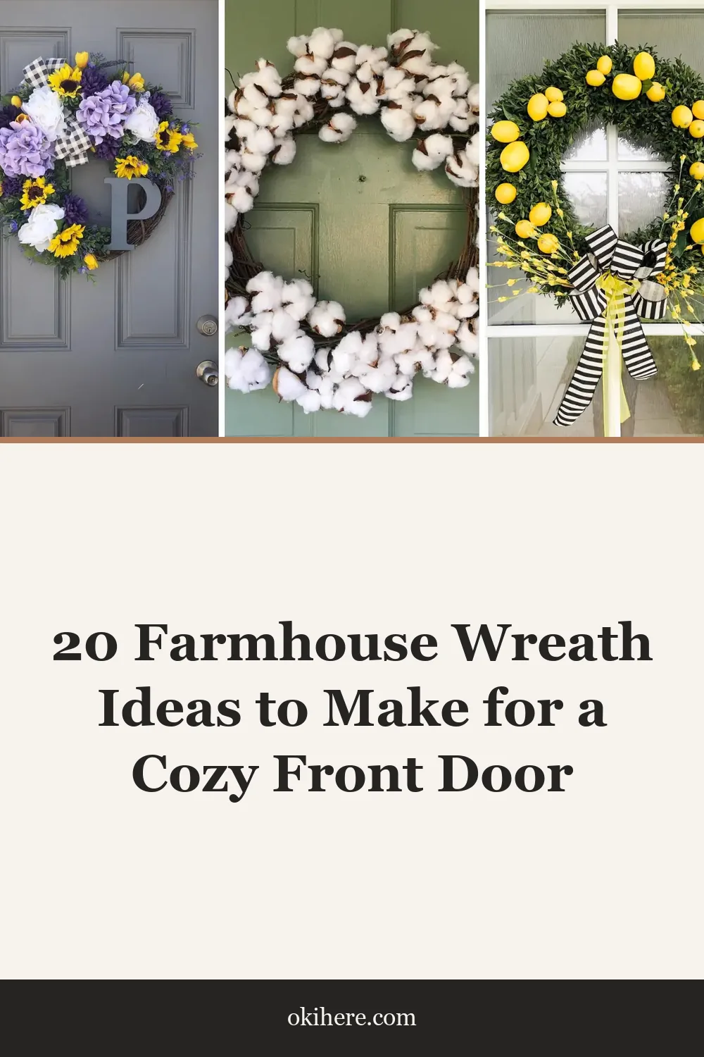 20 Farmhouse Wreath Ideas to Make for a Cozy Front Door