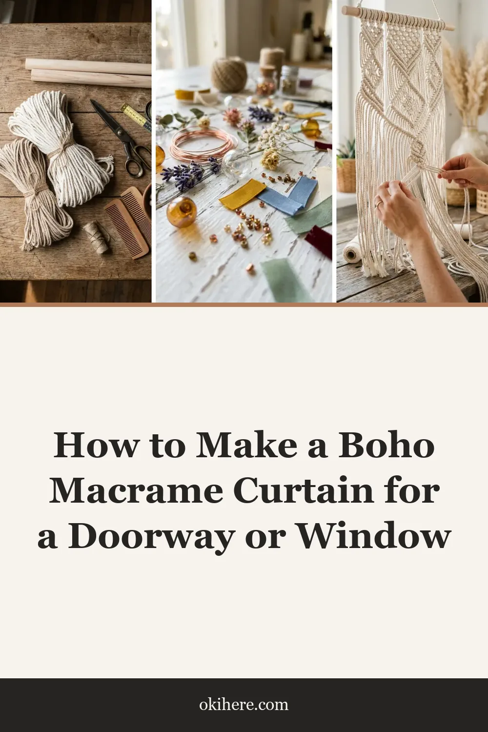 How to Make a Boho Macrame Curtain for a Doorway or Window