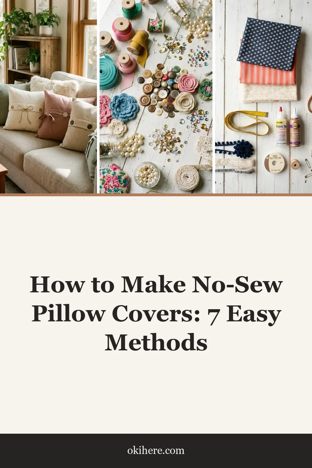 How to Make No-Sew Pillow Covers: 7 Easy Methods
