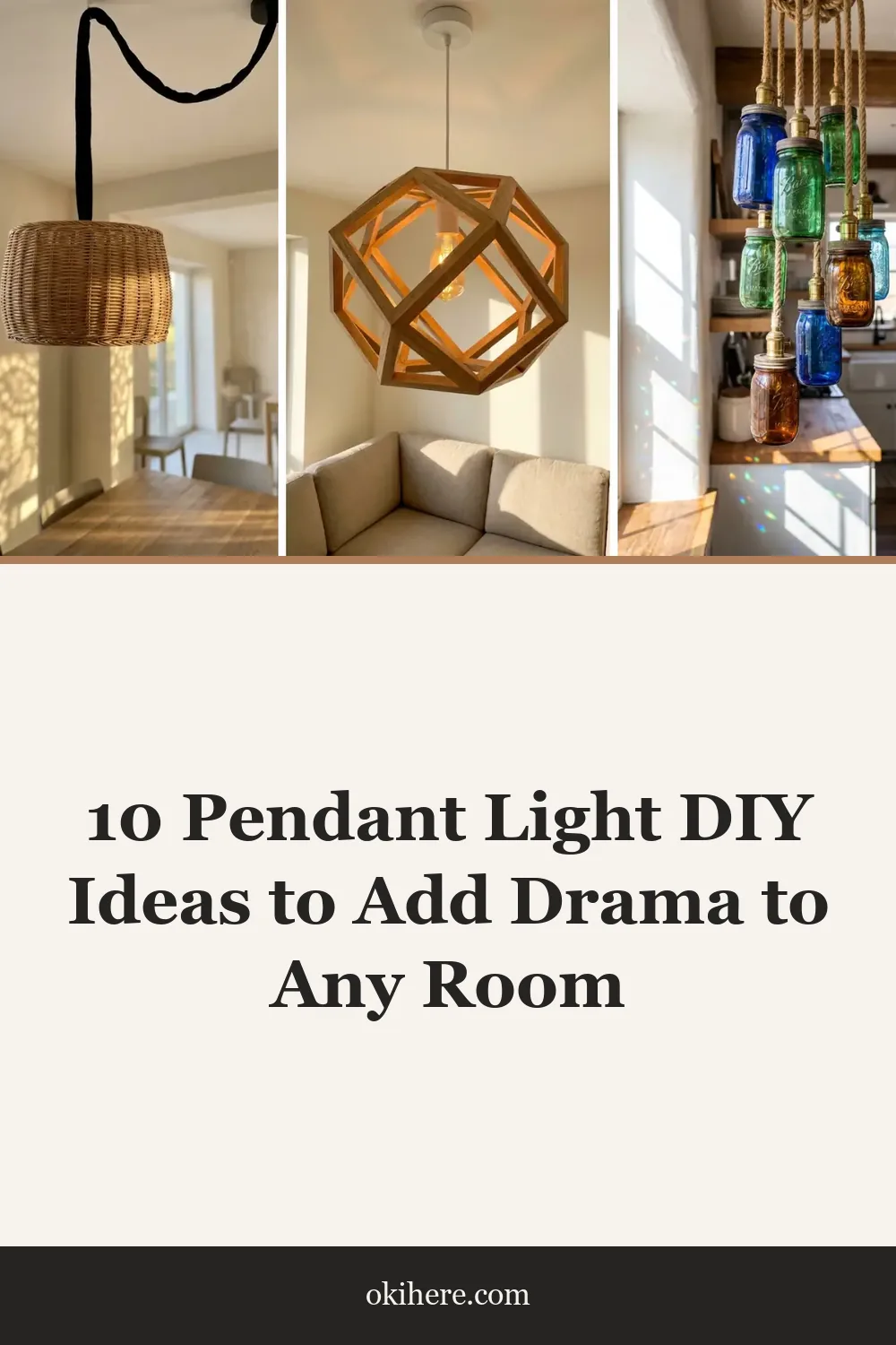 10 Pendant Light DIY Ideas to Add Drama to Any Room