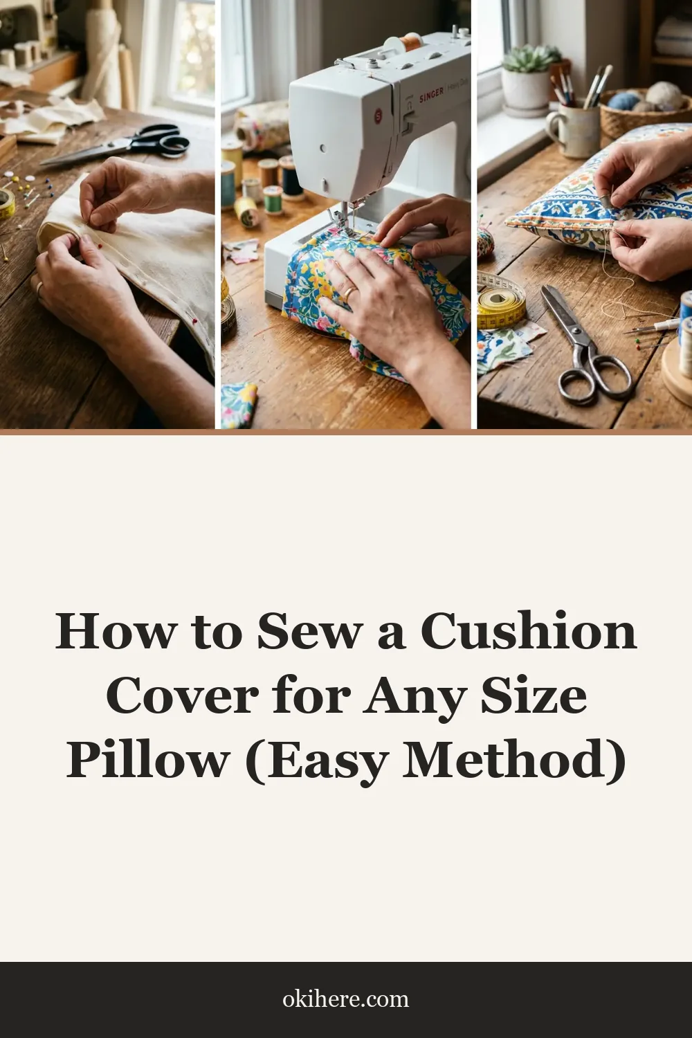 How to Sew a Cushion Cover for Any Size Pillow (Easy Method)